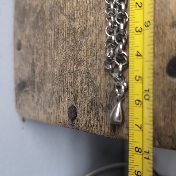 Vintage Silver Necklace with Large Blue Jewel Stone - Picture 6 of 7